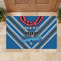 Custom Manuma Samoa Rugby Rubber Doormat Ula fala Samoan Siva Tau Tribal LT9 - Polynesian Pride