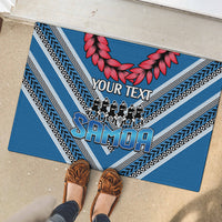 Custom Manuma Samoa Rugby Rubber Doormat Ula fala Samoan Siva Tau Tribal LT9 - Polynesian Pride