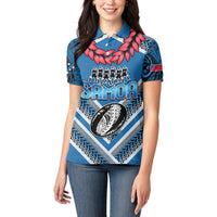 Custom Manuma Samoa Rugby Women Polo Shirt Ula fala Samoan Siva Tau Tribal