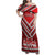 Custom Tonga Rugby Family Matching Off Shoulder Maxi Dress and Hawaiian Shirt Tonga Sipi Tau Ngatu Tribal Pattern