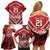 Custom Tonga Rugby Family Matching Off Shoulder Short Dress and Hawaiian Shirt Tonga Sipi Tau Ngatu Tribal Pattern