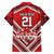 Custom Tonga Rugby Family Matching Off Shoulder Short Dress and Hawaiian Shirt Tonga Sipi Tau Ngatu Tribal Pattern