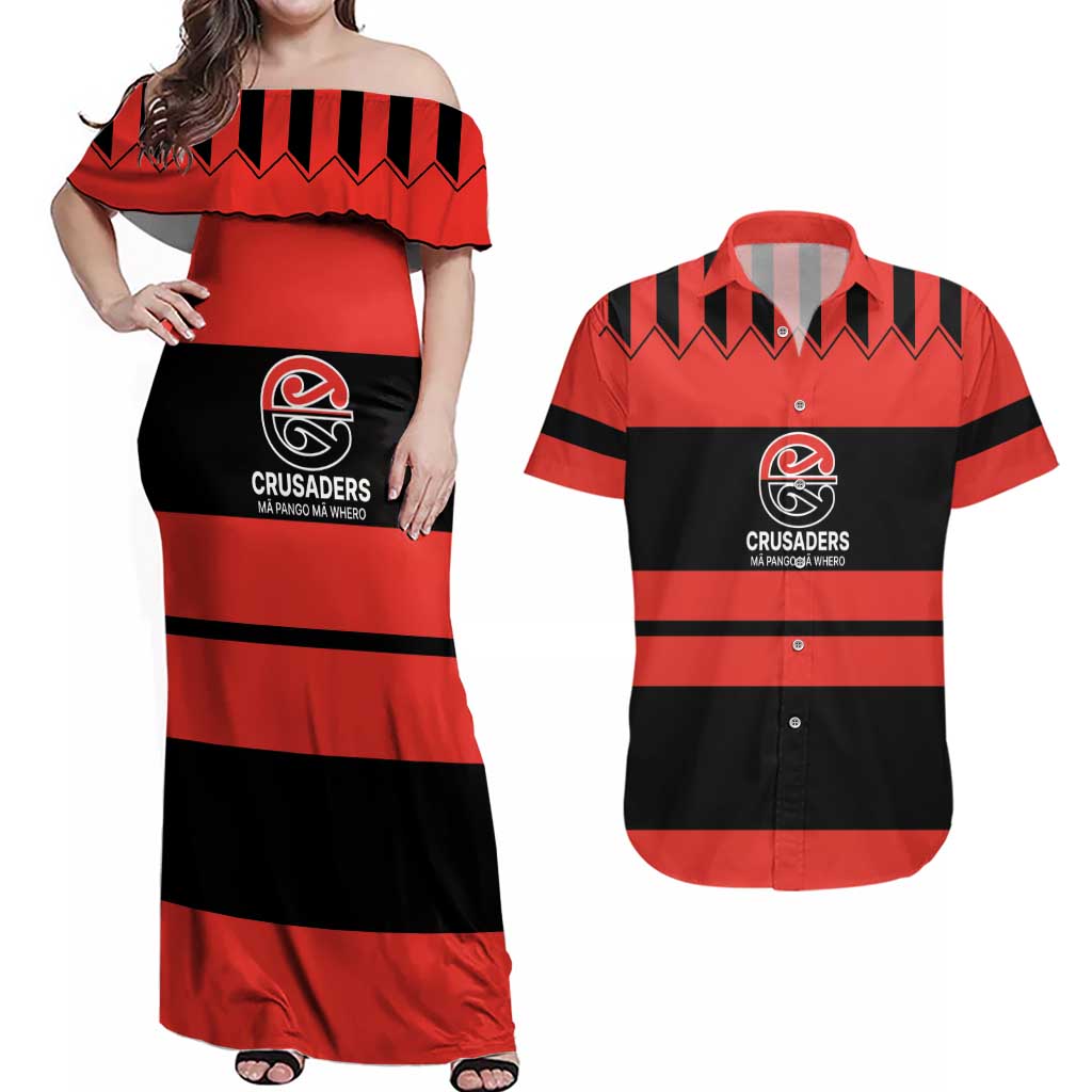 New Zealand Rugby Pacific Custom Couples Matching Off Shoulder Maxi Dress and Hawaiian Shirt Whatumoana Classic Retro 2025