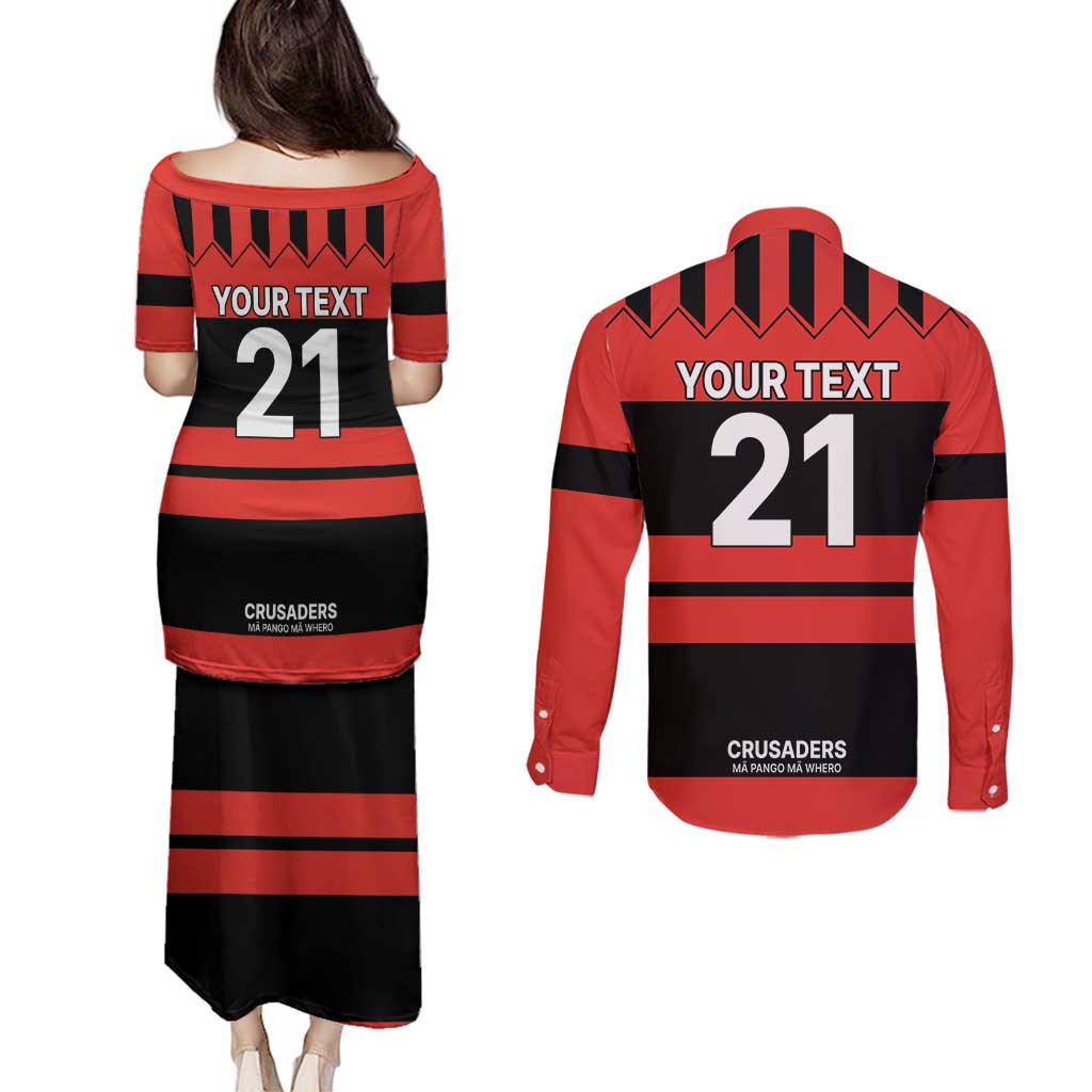 New Zealand Rugby Pacific Custom Couples Matching Puletasi and Long Sleeve Button Shirt Whatumoana Classic Retro 2025 LT9 - Polynesian Pride