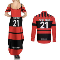 New Zealand Rugby Pacific Custom Couples Matching Summer Maxi Dress and Long Sleeve Button Shirt Whatumoana Classic Retro 2025 LT9 - Polynesian Pride