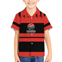 New Zealand Rugby Pacific Custom Family Matching Puletasi and Hawaiian Shirt Whatumoana Classic Retro 2025 LT9 Son's Shirt Red - Polynesian Pride
