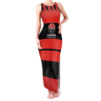 New Zealand Rugby Pacific Custom Family Matching Tank Maxi Dress and Hawaiian Shirt Whatumoana Classic Retro 2025 LT9 Mom's Dress Red - Polynesian Pride