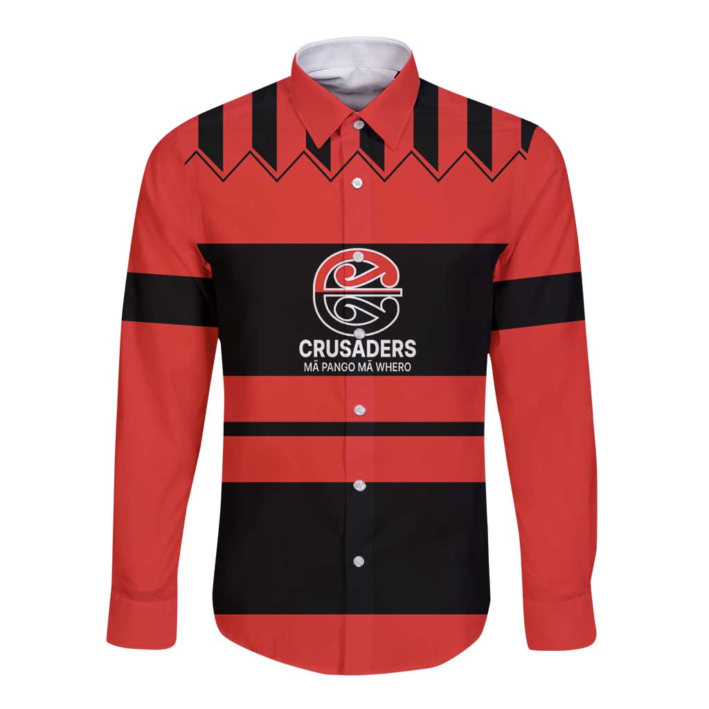 New Zealand Rugby Pacific Custom Long Sleeve Button Shirt Whatumoana Classic Retro 2025 LT9 Unisex Red - Polynesian Pride