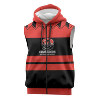 New Zealand Rugby Pacific Custom Sleeveless Zip Hoodie Whatumoana Classic Retro 2025 LT9 Red - Polynesian Pride