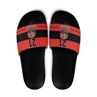 New Zealand Rugby Pacific Custom Slide Sandals Whatumoana Classic Retro 2025 LT9 Red - Polynesian Pride