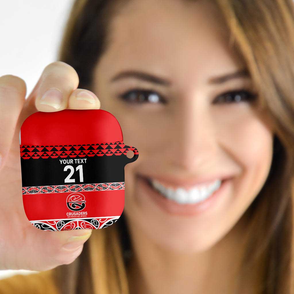 New Zealand Rugby Pacific Custom AirPods Case Whatumoana Maori Kowhaiwhai Pattern - Polynesian Pride