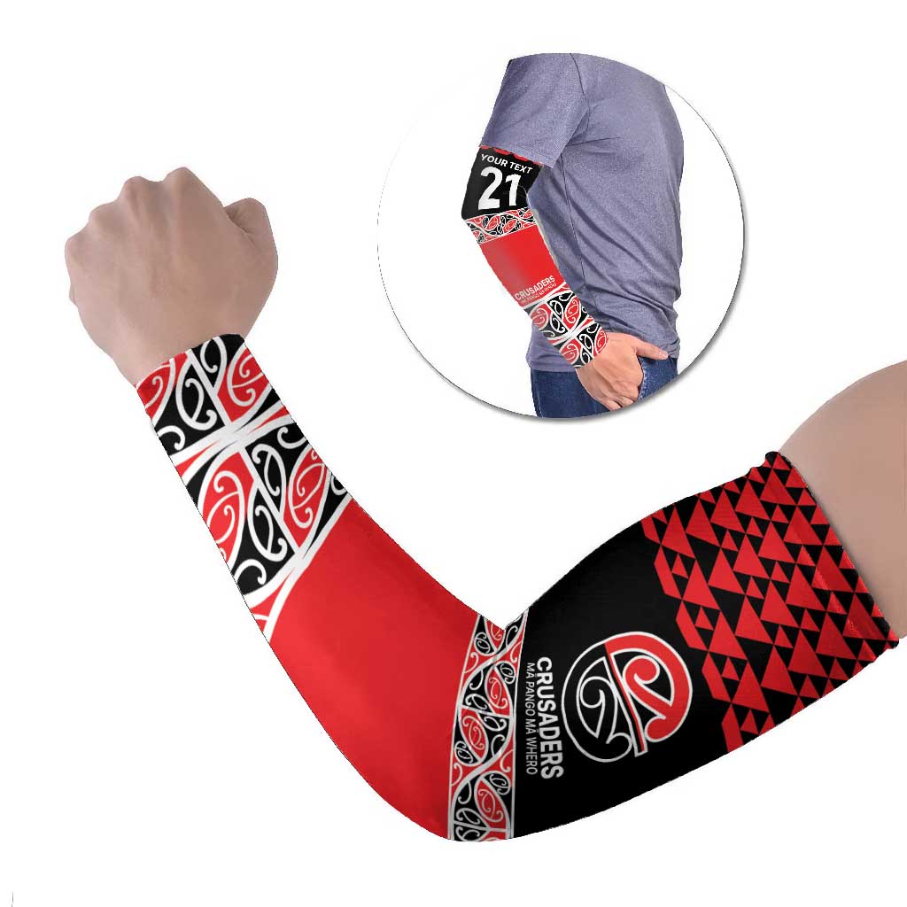 New Zealand Rugby Pacific Custom Arm Sleeves Whatumoana Maori Kowhaiwhai Pattern - Polynesian Pride