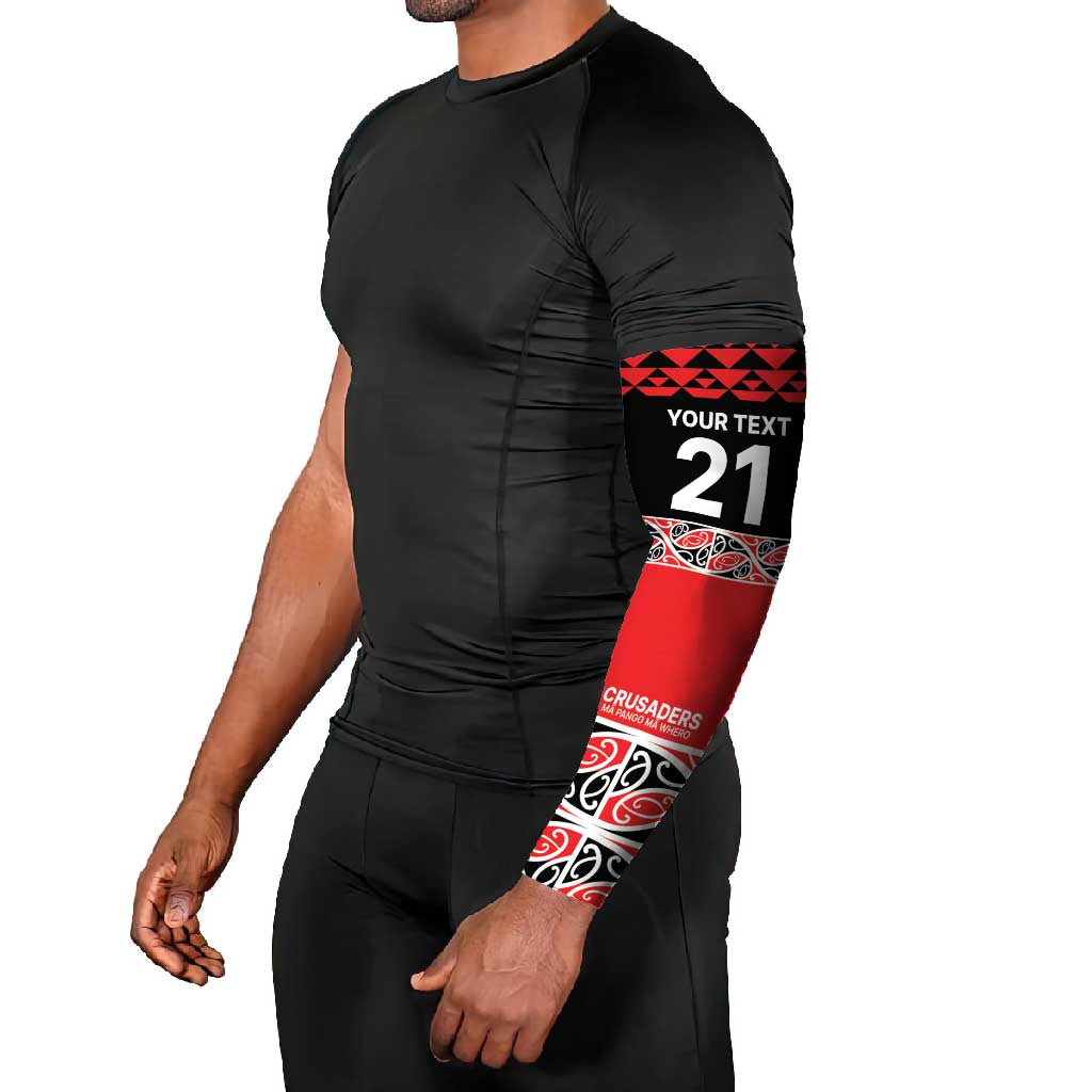 New Zealand Rugby Pacific Custom Arm Sleeves Whatumoana Maori Kowhaiwhai Pattern - Polynesian Pride