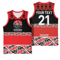 New Zealand Rugby Pacific Custom Basketball Jersey Whatumoana Maori Kowhaiwhai Pattern - Polynesian Pride