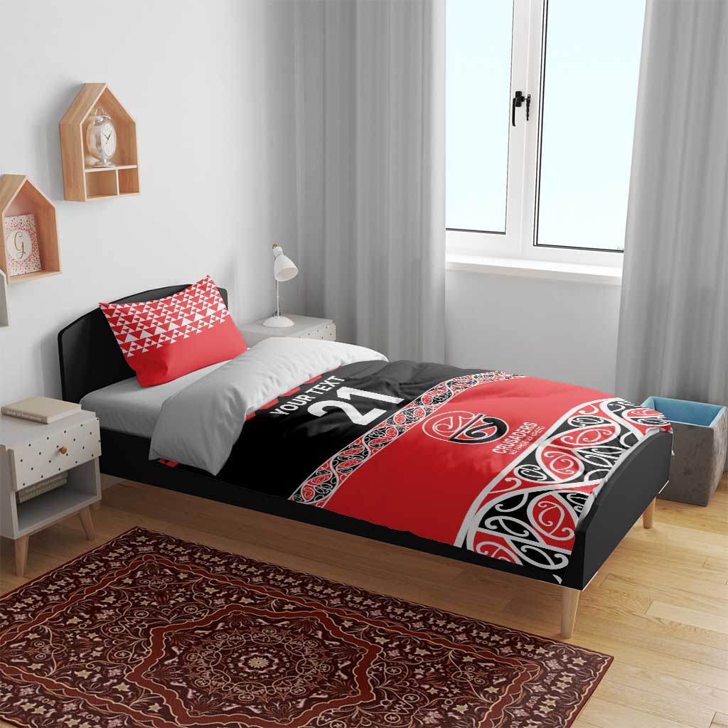 New Zealand Rugby Pacific Custom Bedding Set Whatumoana Maori Kowhaiwhai Pattern