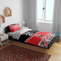New Zealand Rugby Pacific Custom Bedding Set Whatumoana Maori Kowhaiwhai Pattern