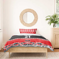 New Zealand Rugby Pacific Custom Bedding Set Whatumoana Maori Kowhaiwhai Pattern