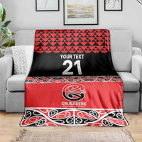 New Zealand Rugby Pacific Custom Blanket Whatumoana Maori Kowhaiwhai Pattern