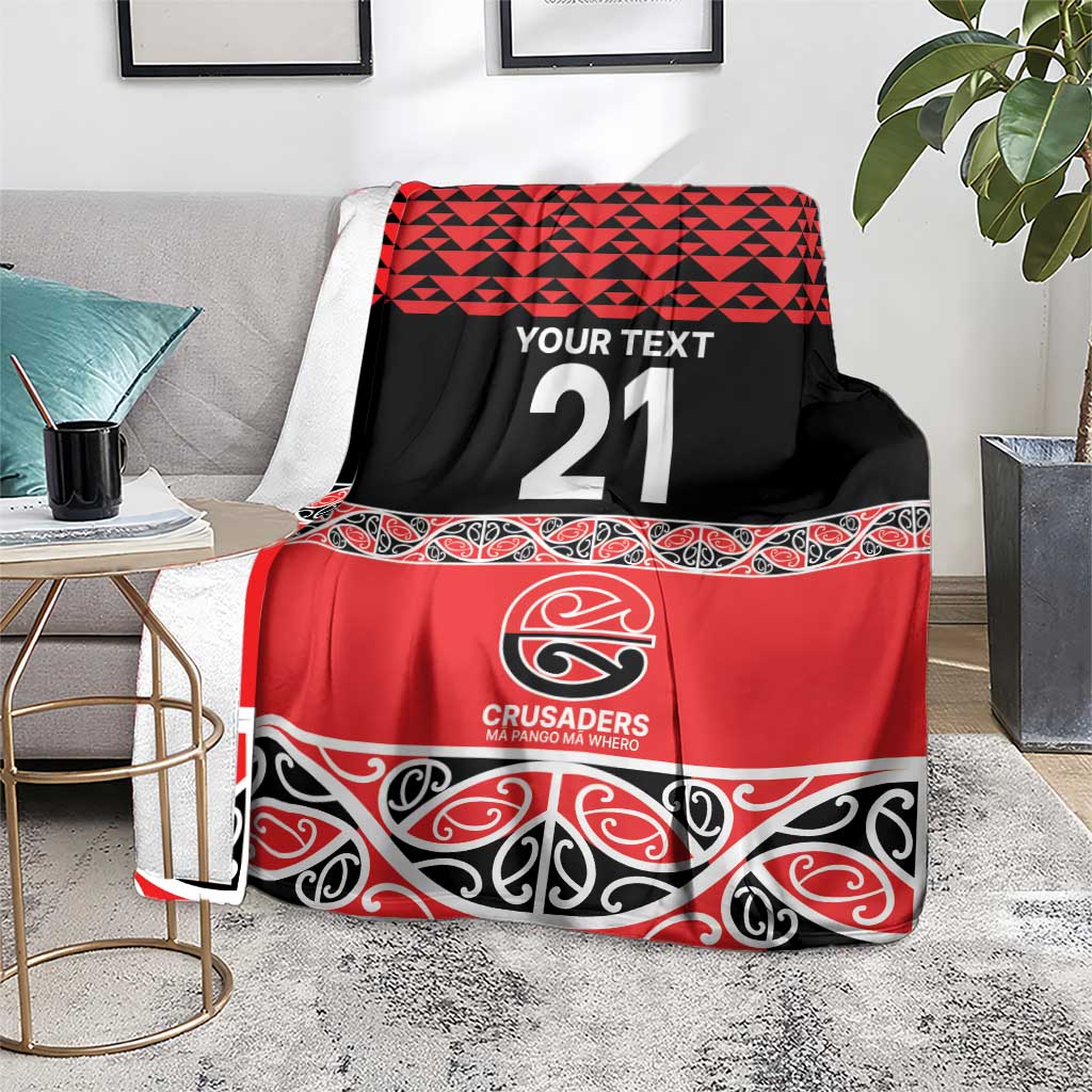 New Zealand Rugby Pacific Custom Blanket Whatumoana Maori Kowhaiwhai Pattern