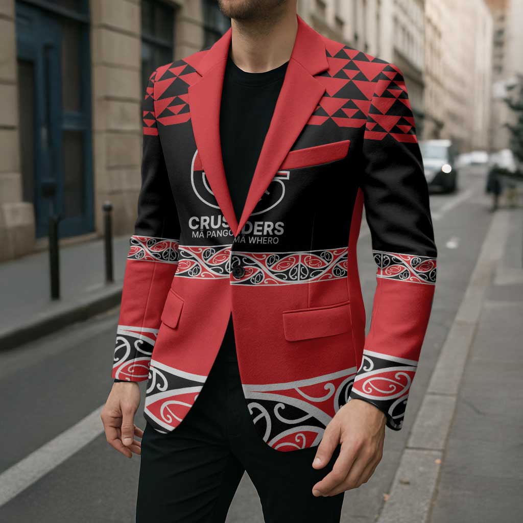 New Zealand Rugby Pacific Custom Blazer Whatumoana Maori Kowhaiwhai Pattern - Polynesian Pride