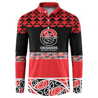 New Zealand Rugby Pacific Custom Button Sweatshirt Whatumoana Maori Kowhaiwhai Pattern LT9 Blue - Polynesian Pride