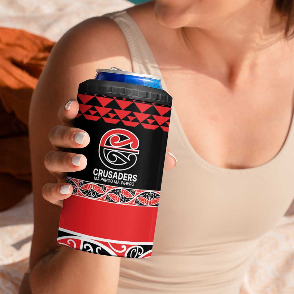 New Zealand Rugby Pacific Custom 4 in 1 Can Cooler Tumbler Whatumoana Maori Kowhaiwhai Pattern LT9 - Polynesian Pride