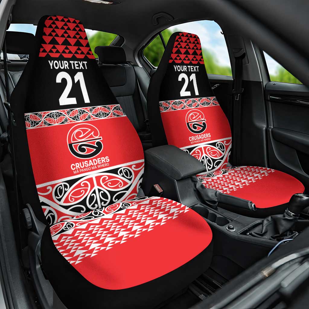 New Zealand Rugby Pacific Custom Car Seat Cover Whatumoana Maori Kowhaiwhai Pattern LT9 One Size Blue - Polynesian Pride