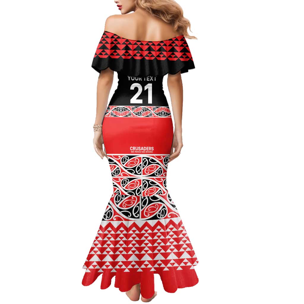 New Zealand Rugby Pacific Custom Family Matching Mermaid Dress and Hawaiian Shirt Whatumoana Maori Kowhaiwhai Pattern LT9 - Polynesian Pride