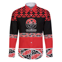New Zealand Rugby Pacific Custom Family Matching Short Sleeve Bodycon Dress and Hawaiian Shirt Whatumoana Maori Kowhaiwhai Pattern LT9 Dad's Shirt - Long Sleeve Blue - Polynesian Pride