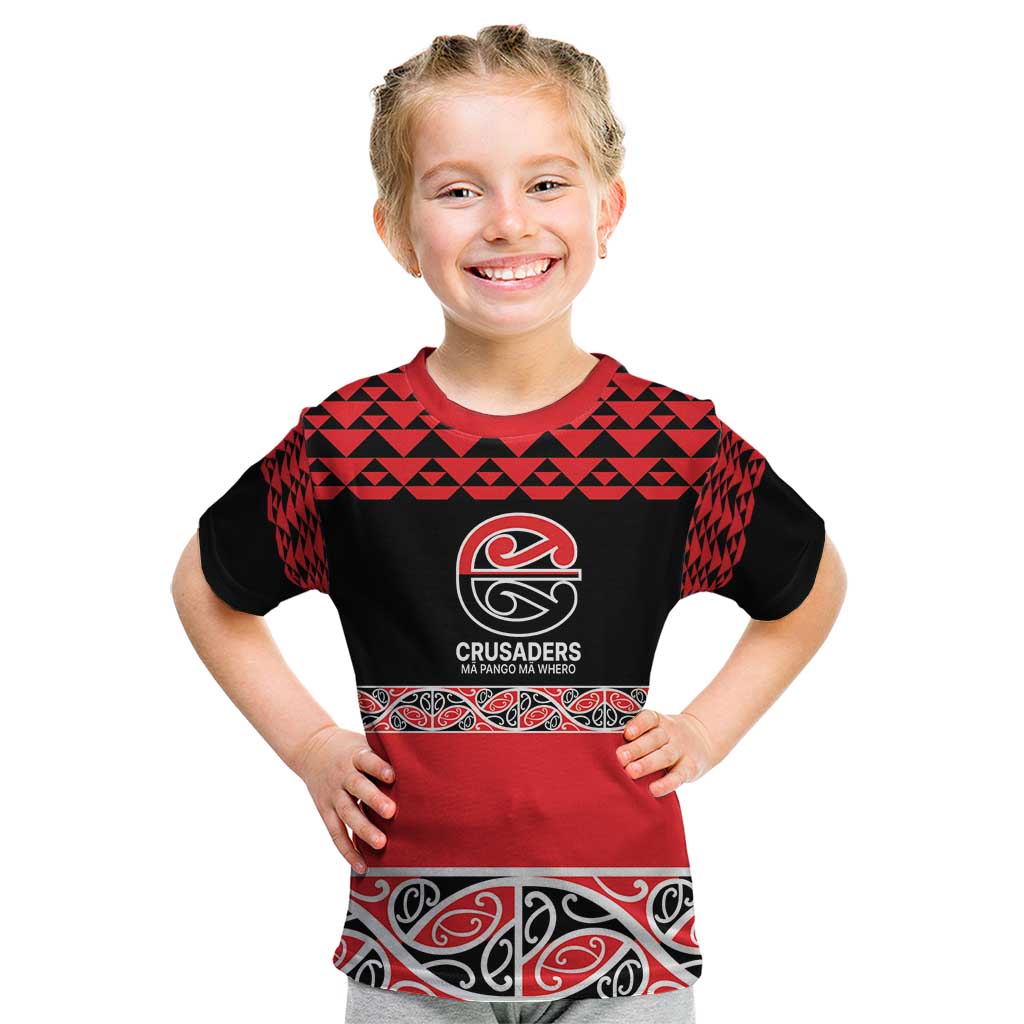 New Zealand Rugby Pacific Custom Kid T Shirt Whatumoana Maori Kowhaiwhai Pattern LT9 Blue - Polynesian Pride