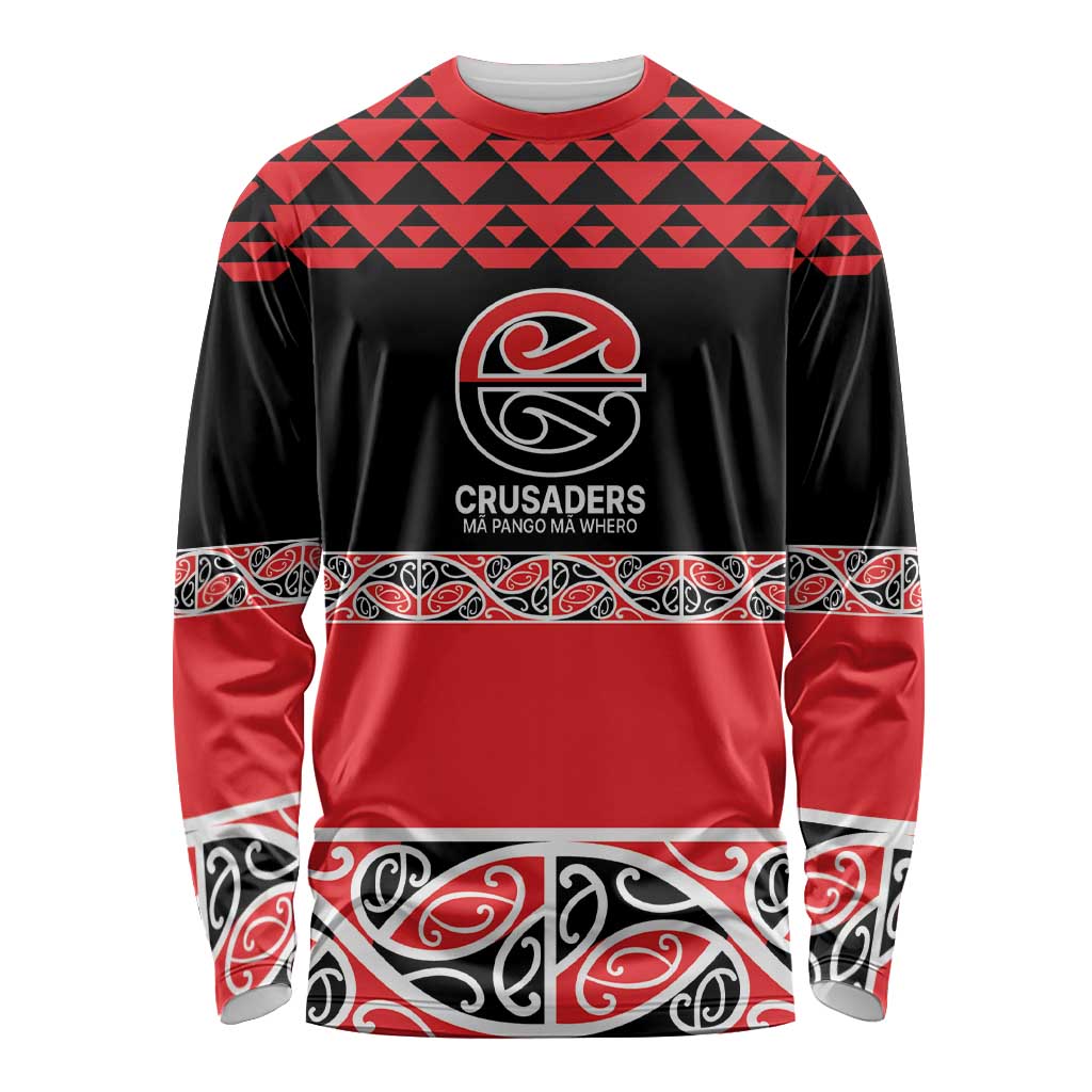 New Zealand Rugby Pacific Custom Long Sleeve Shirt Whatumoana Maori Kowhaiwhai Pattern LT9 Unisex Blue - Polynesian Pride