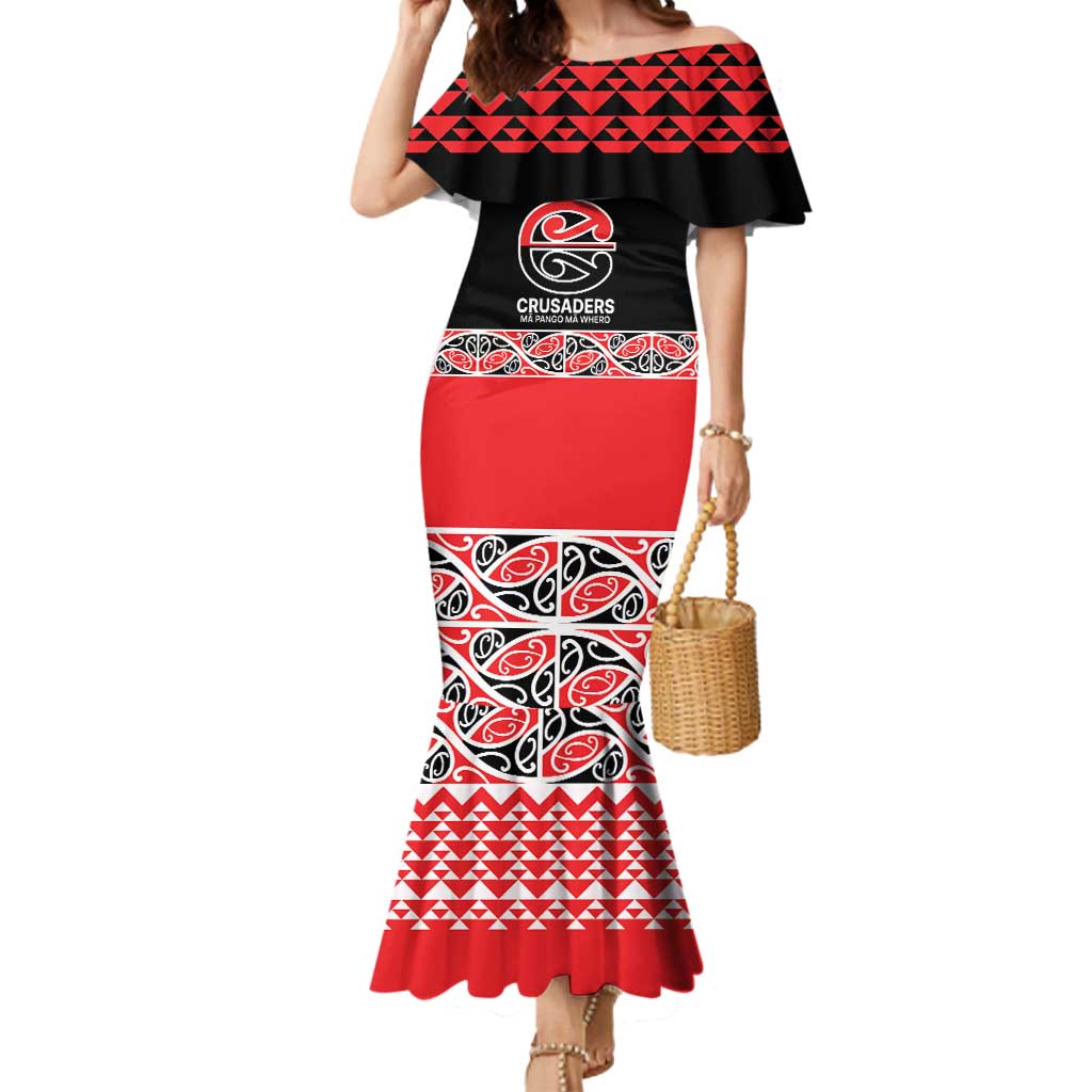 New Zealand Rugby Pacific Custom Mermaid Dress Whatumoana Maori Kowhaiwhai Pattern