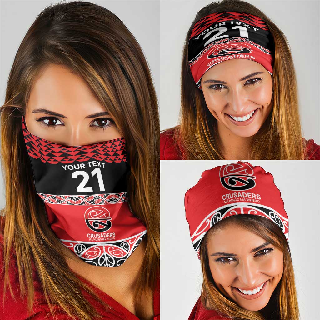 New Zealand Rugby Pacific Custom Neck Gaiter Whatumoana Maori Kowhaiwhai Pattern - Polynesian Pride