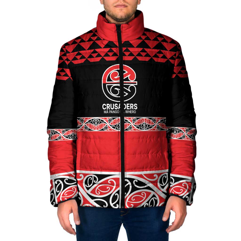 New Zealand Rugby Pacific Custom Padded Jacket Whatumoana Maori Kowhaiwhai Pattern - Polynesian Pride