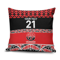 New Zealand Rugby Pacific Custom Pillow Cover Whatumoana Maori Kowhaiwhai Pattern - Polynesian Pride