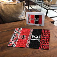New Zealand Rugby Pacific Custom Puzzle Whatumoana Maori Kowhaiwhai Pattern - Polynesian Pride