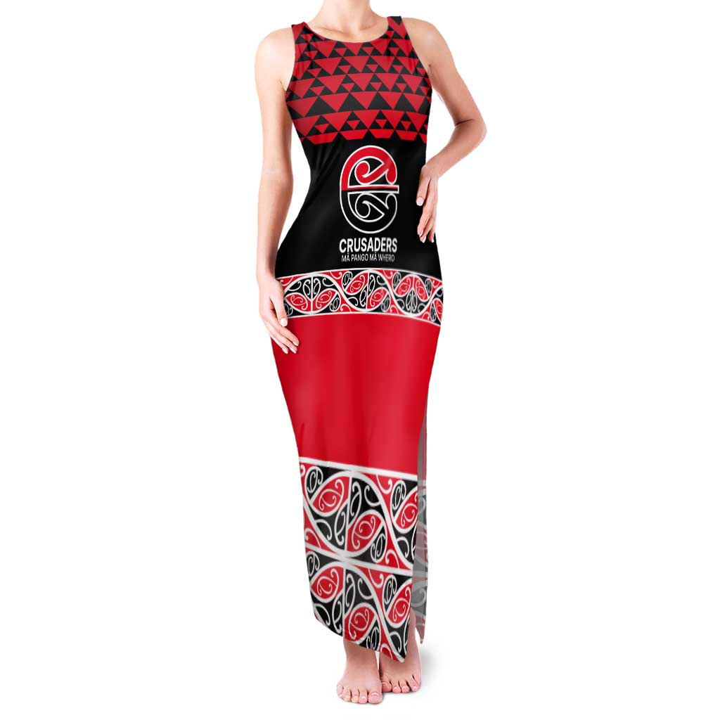 New Zealand Rugby Pacific Custom Tank Maxi Dress Whatumoana Maori Kowhaiwhai Pattern