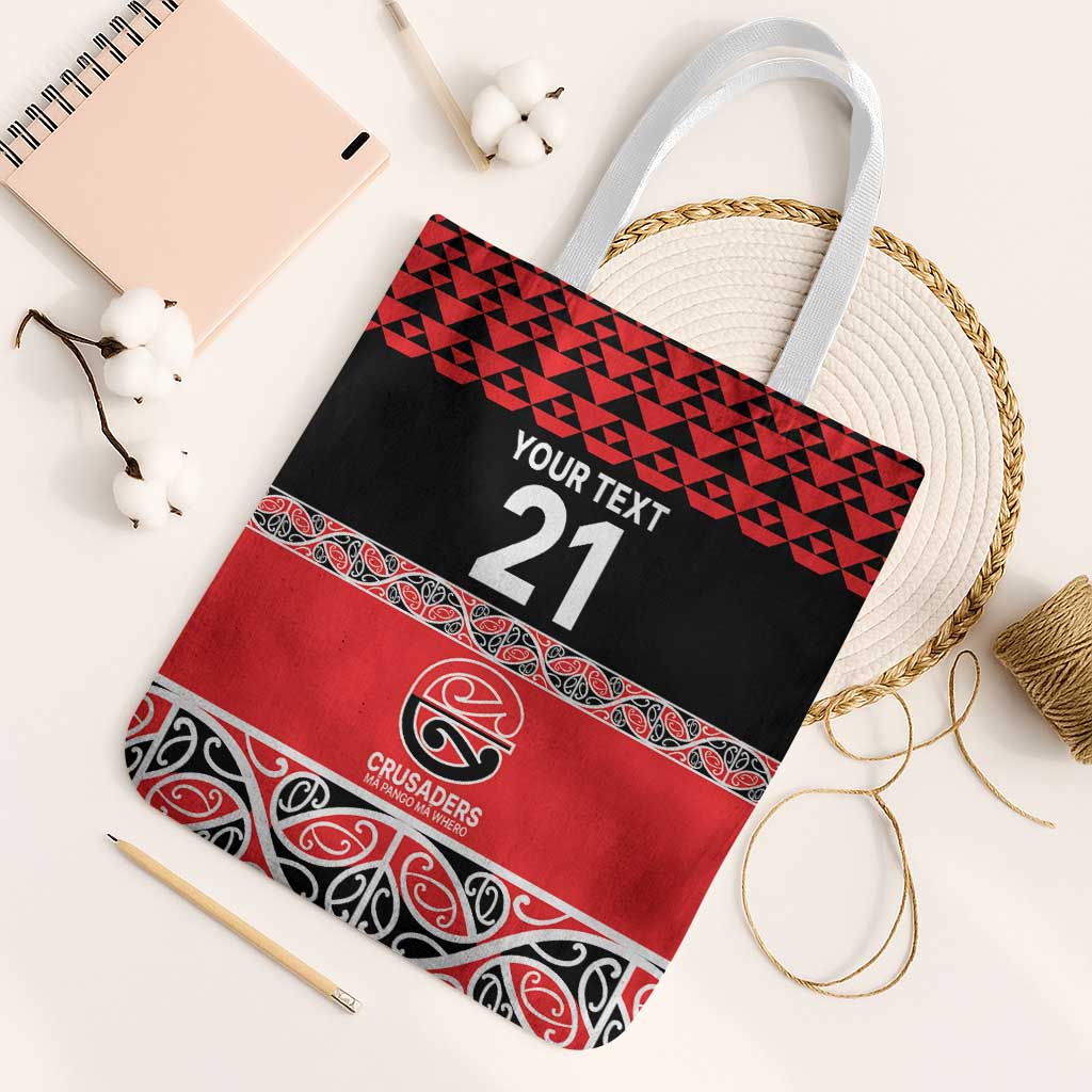 New Zealand Rugby Pacific Custom Tote Bag Whatumoana Maori Kowhaiwhai Pattern - Polynesian Pride