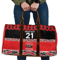 New Zealand Rugby Pacific Custom Travel Bag Whatumoana Maori Kowhaiwhai Pattern - Polynesian Pride
