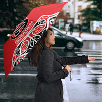 New Zealand Rugby Pacific Custom Umbrella Whatumoana Maori Kowhaiwhai Pattern - Polynesian Pride