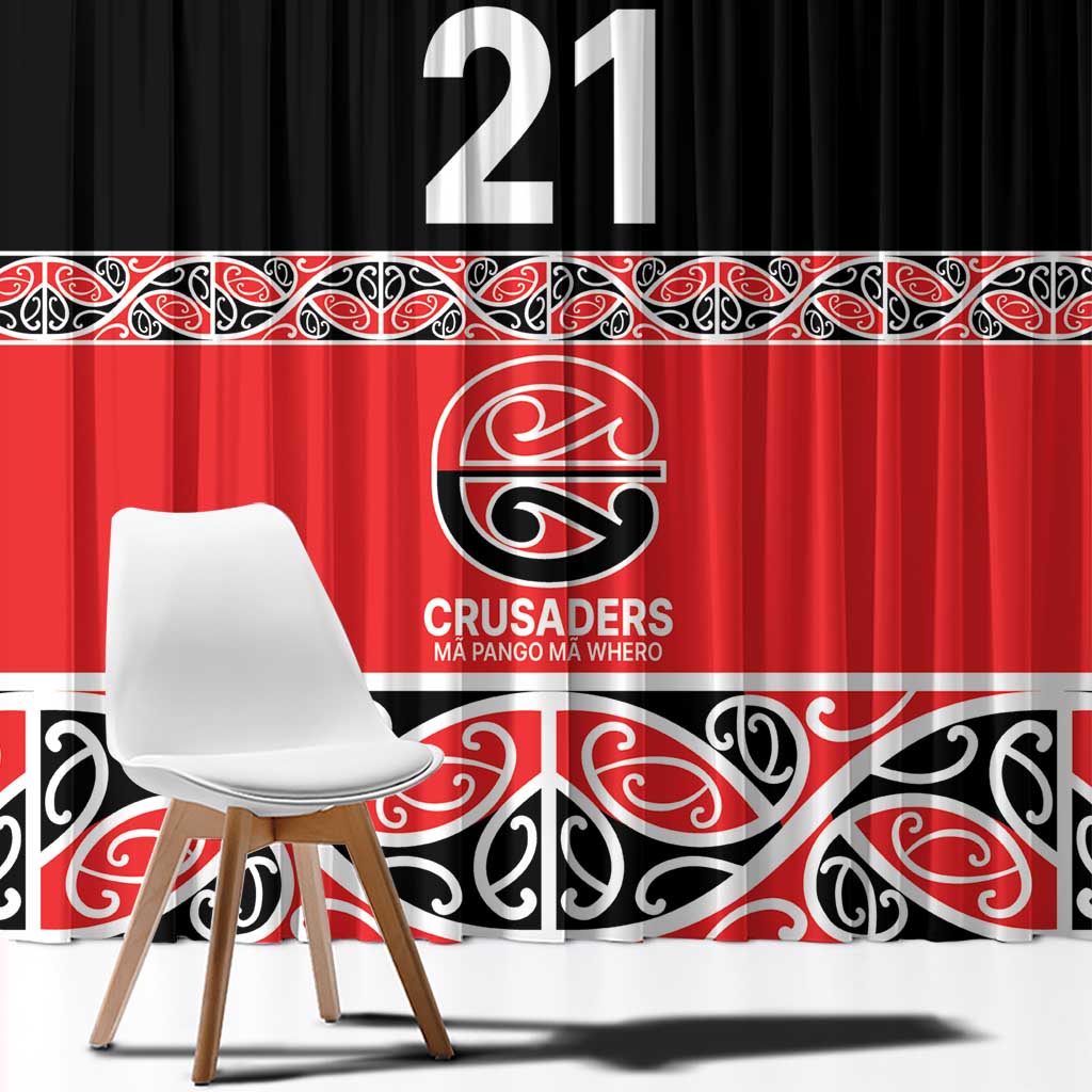 New Zealand Rugby Pacific Custom Window Curtain Whatumoana Maori Kowhaiwhai Pattern LT9 - Polynesian Pride