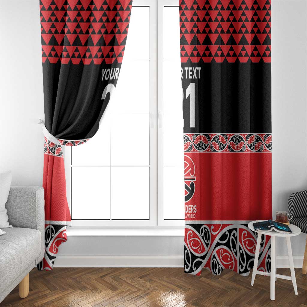 New Zealand Rugby Pacific Custom Window Curtain Whatumoana Maori Kowhaiwhai Pattern LT9 - Polynesian Pride