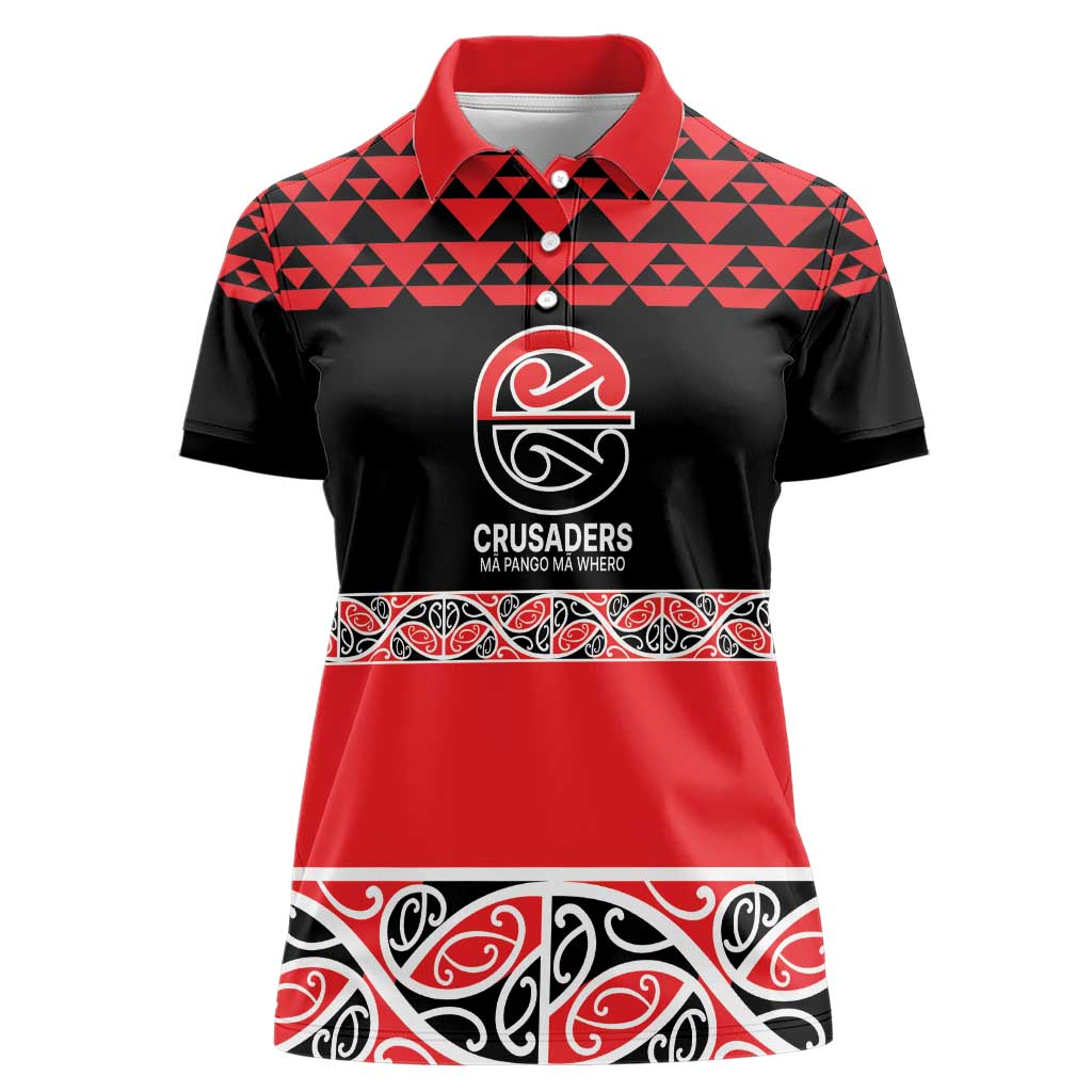 New Zealand Rugby Pacific Custom Women Polo Shirt Whatumoana Maori Kowhaiwhai Pattern