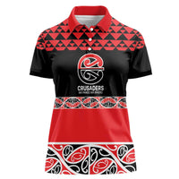 New Zealand Rugby Pacific Custom Women Polo Shirt Whatumoana Maori Kowhaiwhai Pattern