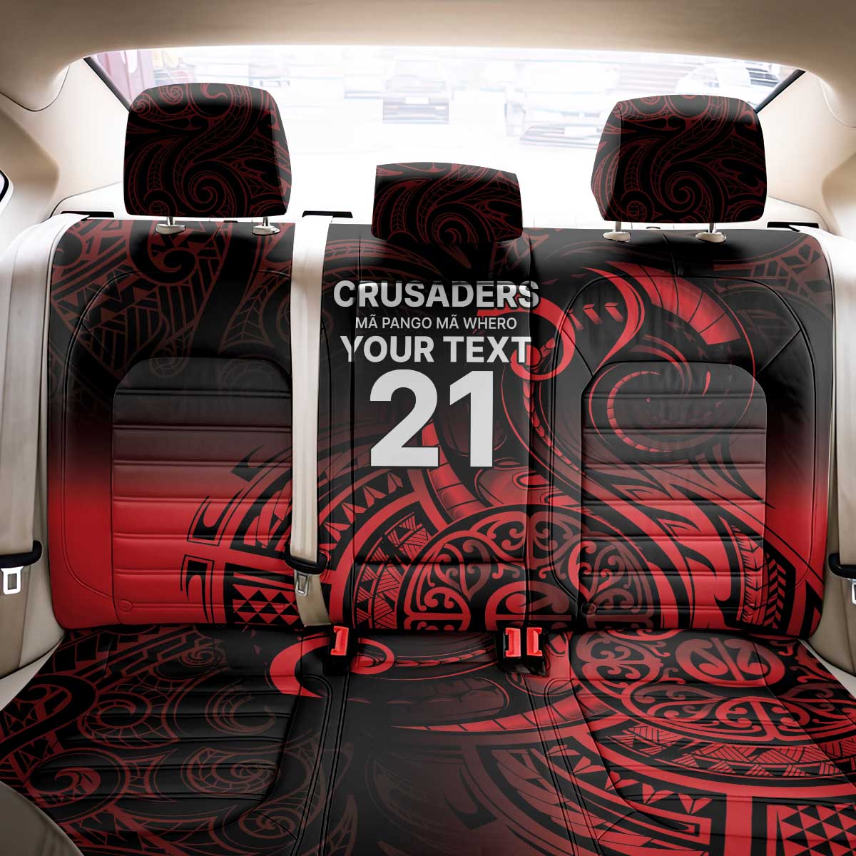 New Zealand Rugby Pacific Custom Back Car Seat Cover Whatumoana Maori Tribal Tattoo LT9 - Polynesian Pride