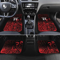 New Zealand Rugby Pacific Custom Car Mats Whatumoana Maori Tribal Tattoo LT9 Set 4pcs Gold - Polynesian Pride