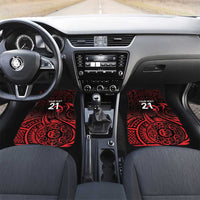 New Zealand Rugby Pacific Custom Car Mats Whatumoana Maori Tribal Tattoo LT9 Set 2pcs - Front Gold - Polynesian Pride