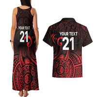 New Zealand Rugby Pacific Custom Couples Matching Tank Maxi Dress and Hawaiian Shirt Whatumoana Maori Tribal Tattoo LT9 - Polynesian Pride