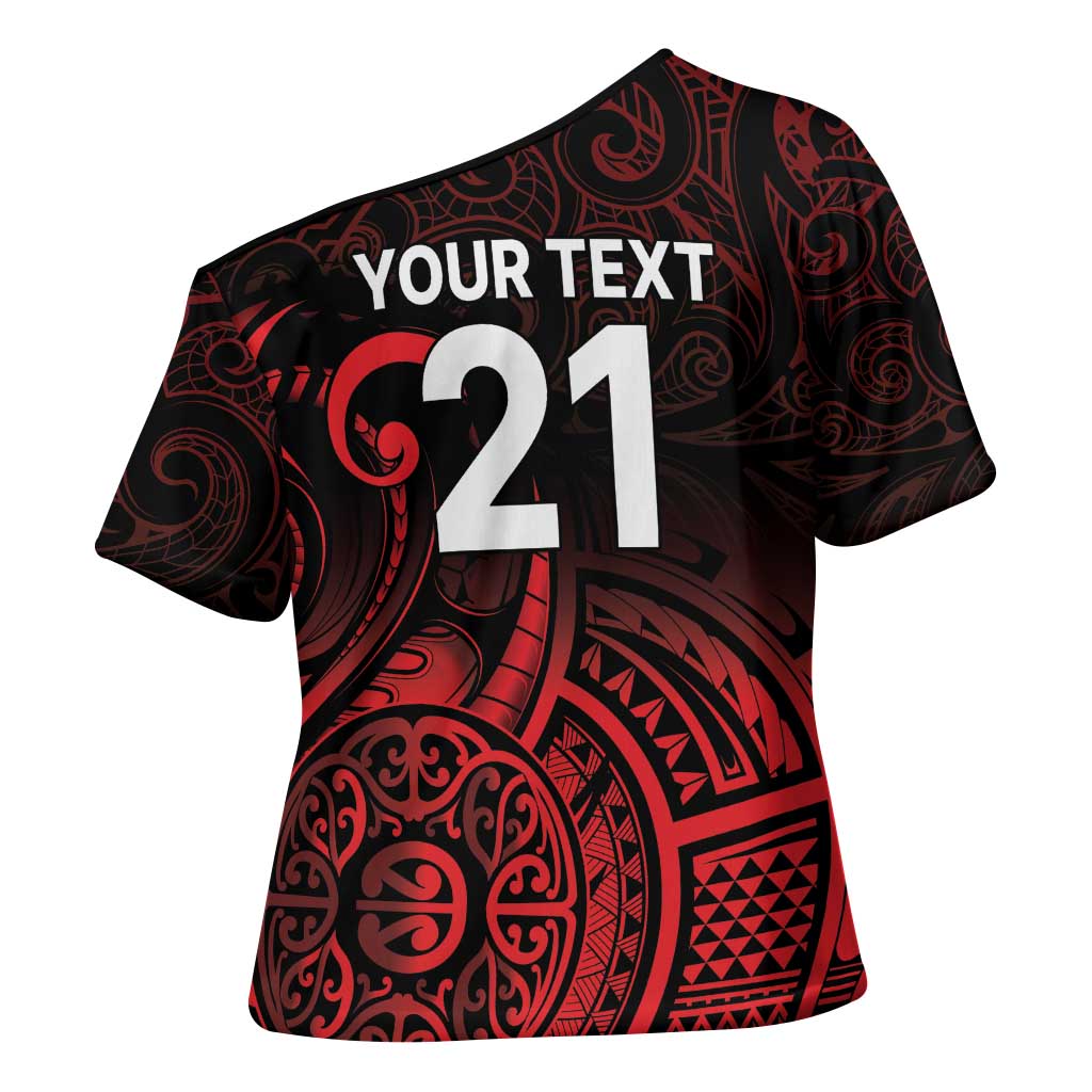 New Zealand Rugby Pacific Custom Cross Shoulder Shirt Whatumoana Maori Tribal Tattoo - Polynesian Pride