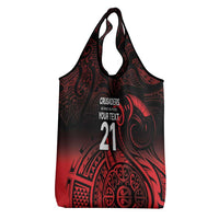 New Zealand Rugby Pacific Custom Grocery Bag Whatumoana Maori Tribal Tattoo LT9 - Polynesian Pride